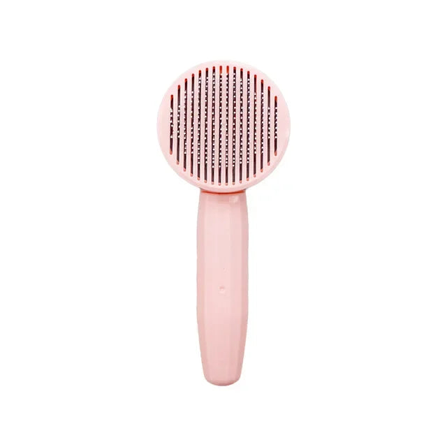 Self-Cleaning Slicker Grooming Brush With One-Click Deshedding And Skin Massage For Pets
