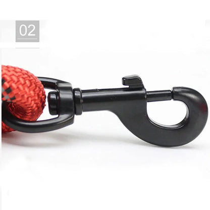 Heavy Duty Dog Lead With Padded Handle, Reflective Climbing-Grade Rope & Swivel Clasp