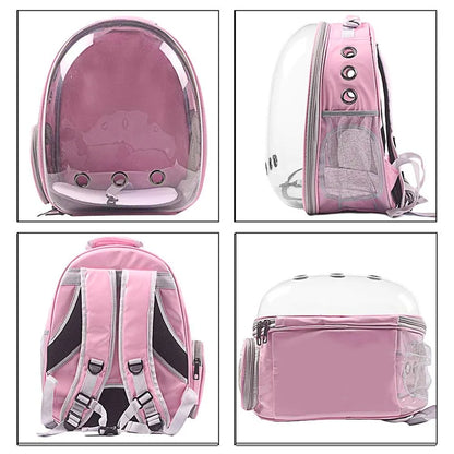 Breathable Clear Bubble Cat Backpack With Panoramic Space Capsule Design And Ventilation