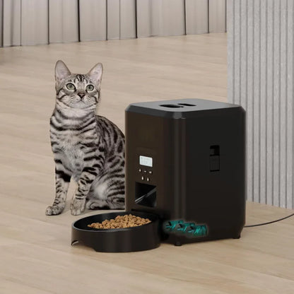 Wifi Automatic Pet Feeder With App Control, Programmable Timer, Voice, Dual Power & Anti-Stick Design