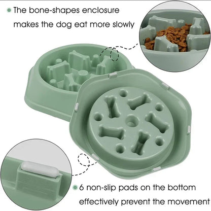 Anti-Choking Slow Feeder Dog Dish With Non-Slip Base – Vet-Recommended Digestive Health Puzzle Feeder