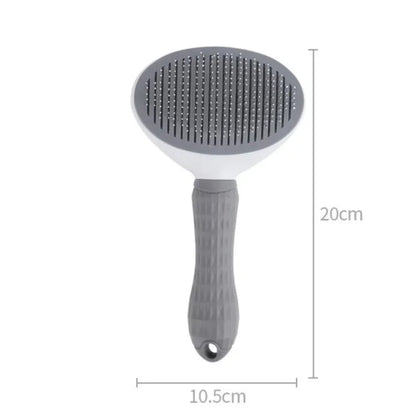 Self-Cleaning Slicker Grooming Brush With One-Click Deshedding And Skin Massage For Pets