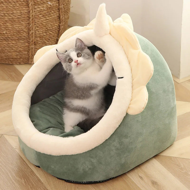 Thermal Insulated Cat Cave With Orthopedic Support And Anxiety-Reducing Design