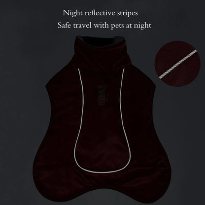 Titan Expedition Waterproof Reflective WInter Coat With Built-in Harness For Large Dogs