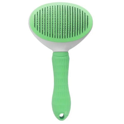Self-Cleaning Slicker Grooming Brush With One-Click Deshedding And Skin Massage For Pets