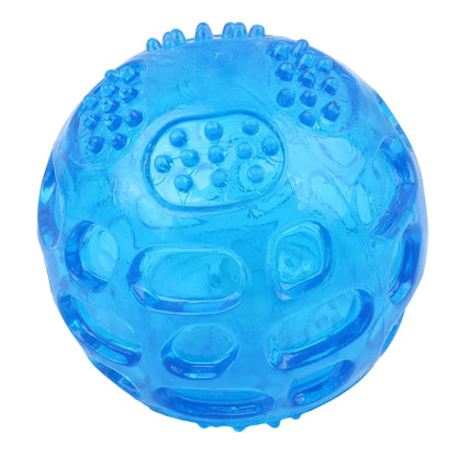 Durable Squeaky Dog Chew Ball With Teeth Cleaning, High Bounce & Floating Toy