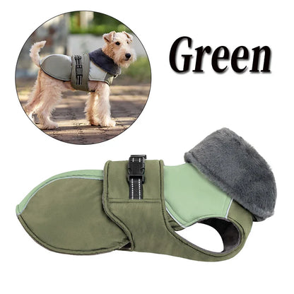 Waterproof Dog Jacket With Harness And Plush Fleece Lining For Warm, Comfortable Walks
