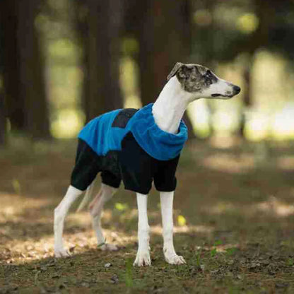 Adjustable Fleece Dog Coat With High Neck Snood And Waist Drawstring For Full-Body Warmth