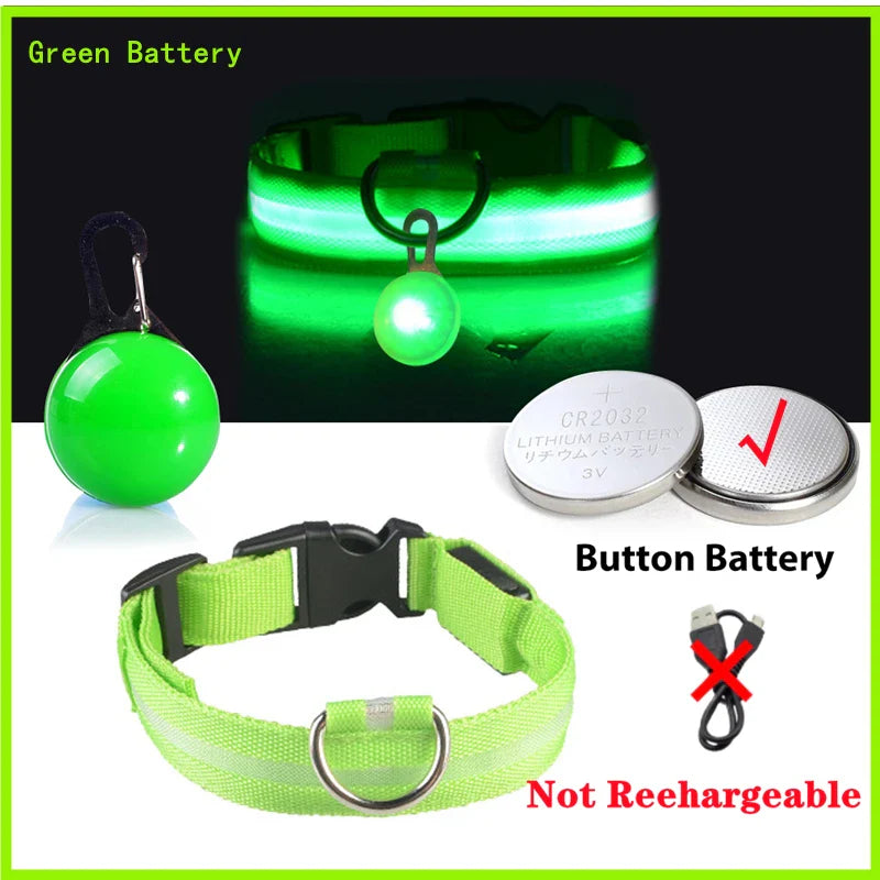 Usb Rechargeable Ultra-Bright Led Dog Collar For Night Safety And Visibility