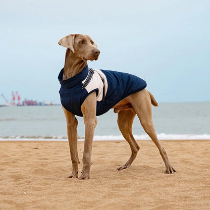 Waterproof Dog Coat With Integrated Harness, High Neck & Reflective Safety Strips