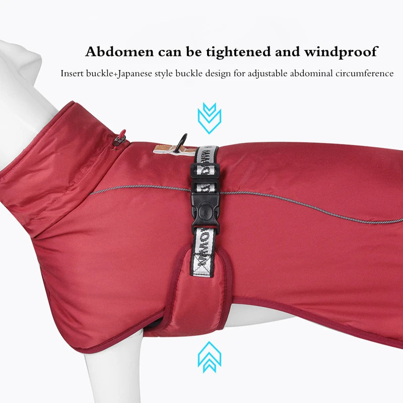 Titan Expedition Waterproof Reflective WInter Coat With Built-in Harness For Large Dogs