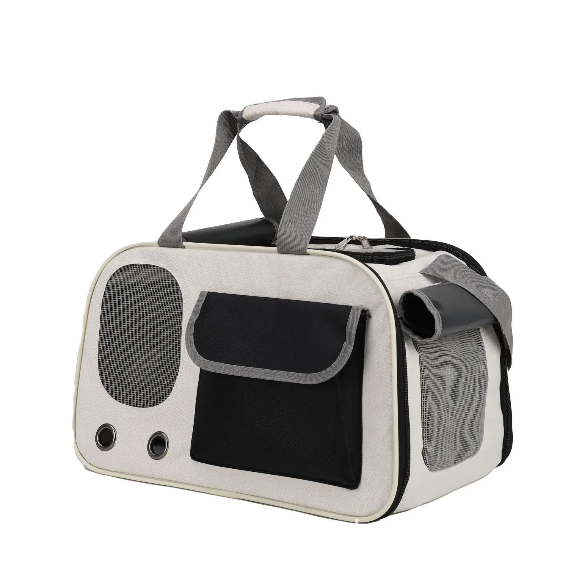 Travel Cat Carrier With Breathable Mesh, Foldable Design & Steel Frame For Safe, Comfortable Travel