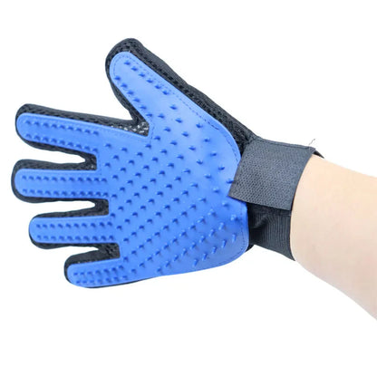 5-Finger Pet Grooming Glove For Deshedding, Gentle Massage, Hair Removal & Bath Scrub