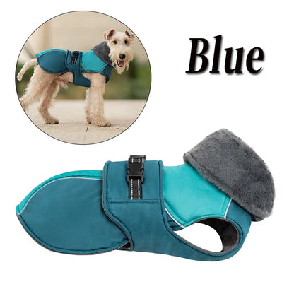 Waterproof Dog Jacket With Harness And Plush Fleece Lining For Warm, Comfortable Walks