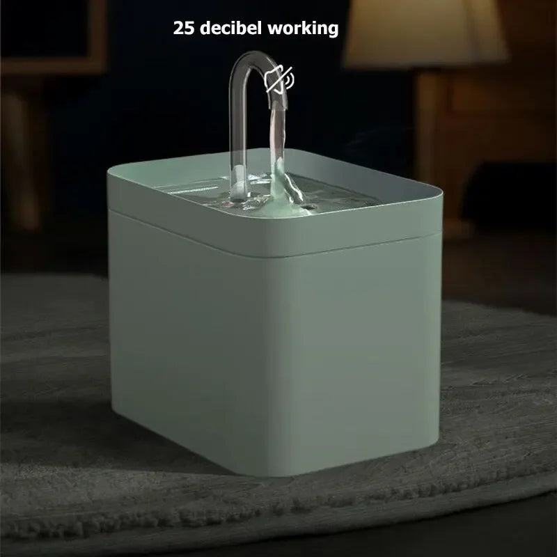 Ultra-Silent 1.5l Cat Water Fountain With Auto Filter – Quiet Hydration Dispenser