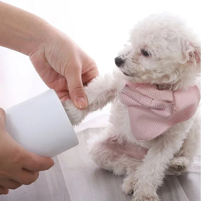 Portable Silicone Dog Paw Washer With 360° Soft Bristle Mud Remover Cup