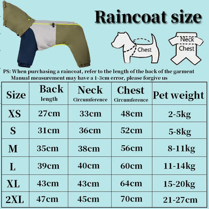 WaterProof Dog Snow Suit Full-Body Mud-proof Protection For Clean, Dry Walks
