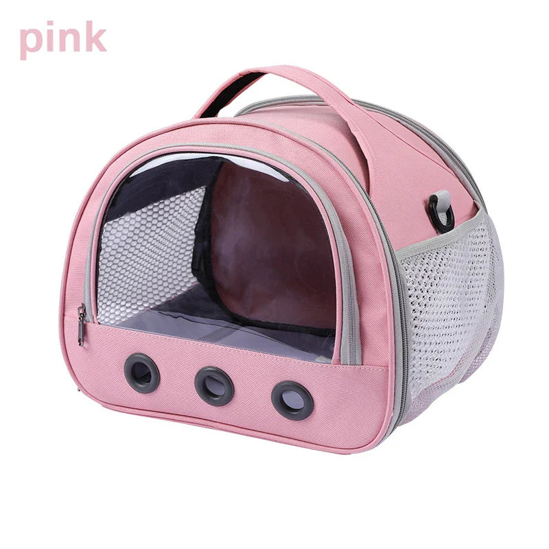 Breathable Mesh Small Animal Carrier With Clear Window For Stress-Free Pet Travel