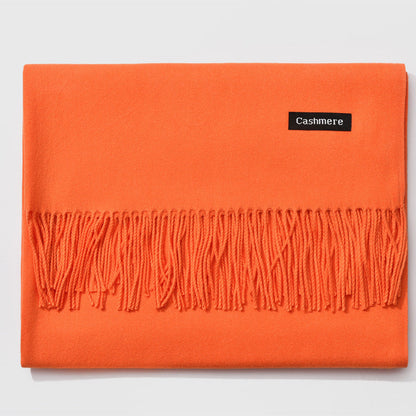 TasselAura | Elegant All-Season Women’s Monochrome Scarf with Lightweight Design