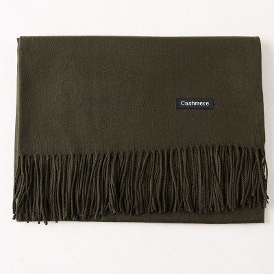 TasselAura | Elegant All-Season Women’s Monochrome Scarf with Lightweight Design