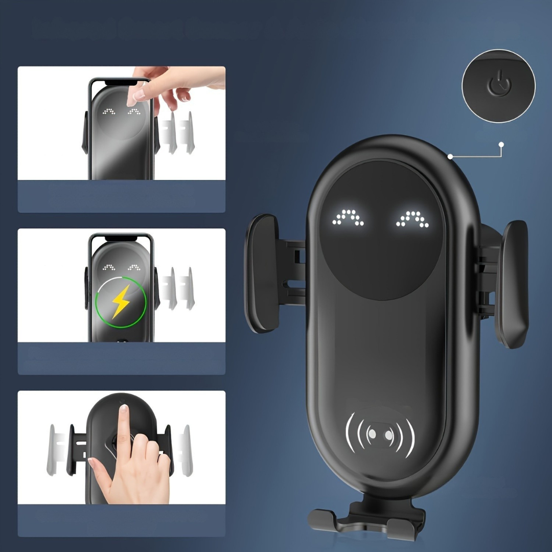VeloCharge | Smart Wireless Car Phone Holder with Automatic Sensor