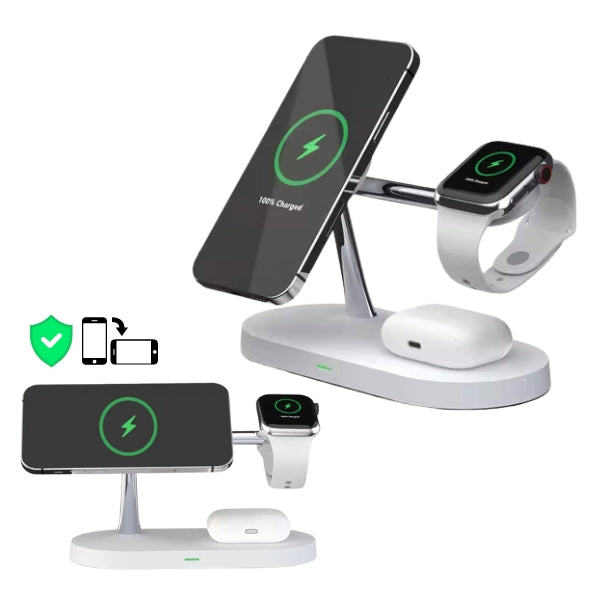 VeloCharge | Stylish Multi-Device Wireless Charging Station with LED Light