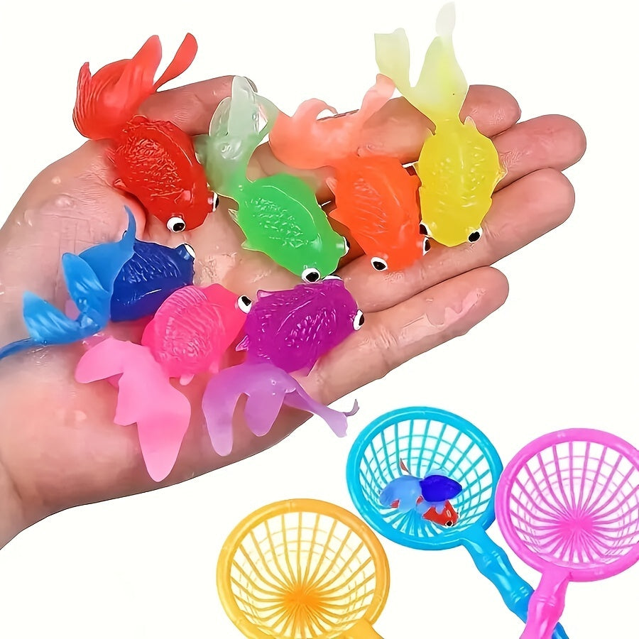 AquaFin | Floating Rubber Fish Bath Toy Set – 12-Pack for Toddlers
