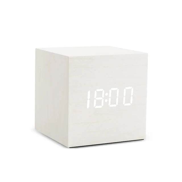WoodAura | Modern Elegant Digital Alarm Clock with Temperature Display
