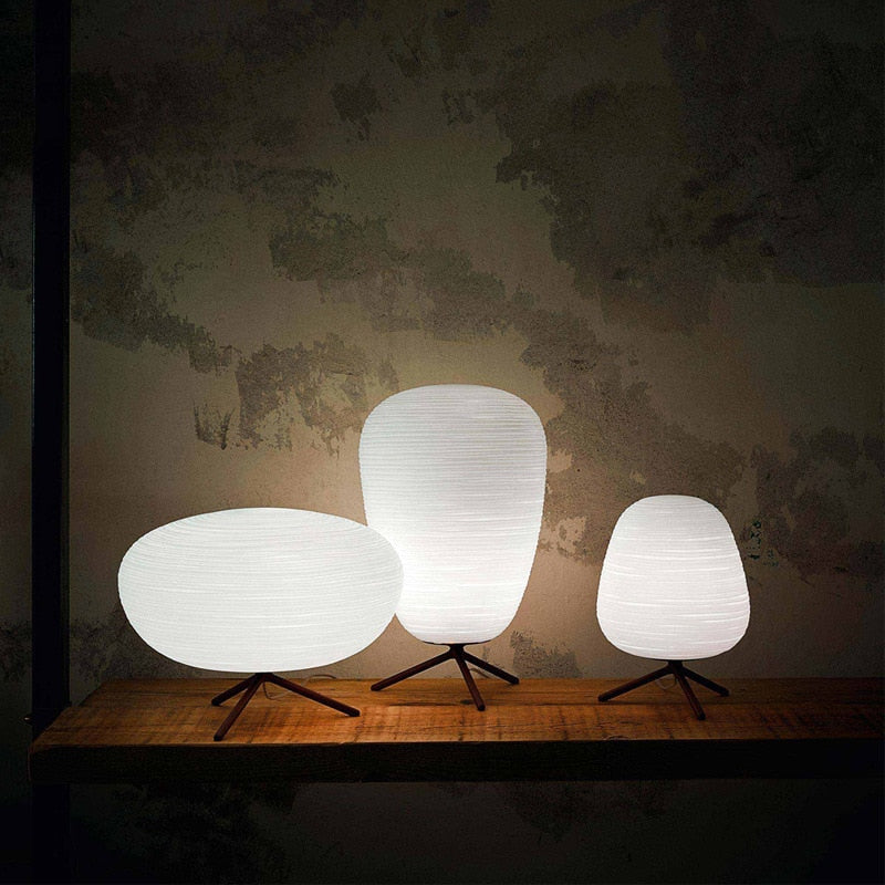ZenGlow | Elegant Japanese-Inspired Hand-Blown Glass Table Lamp