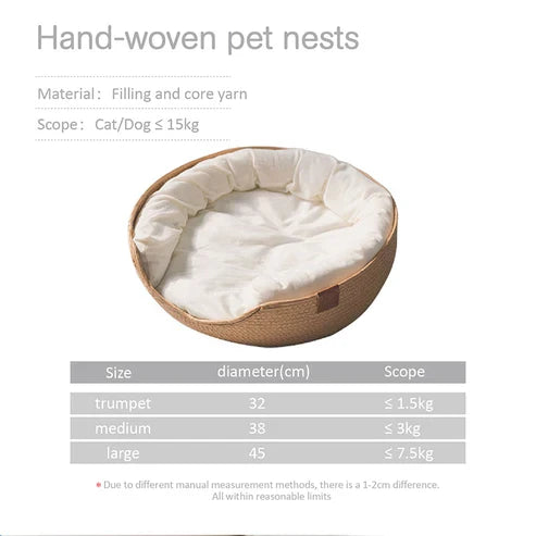 Eco-Friendly Bamboo Fiber Breathable Pet Bed For Dogs And Cats