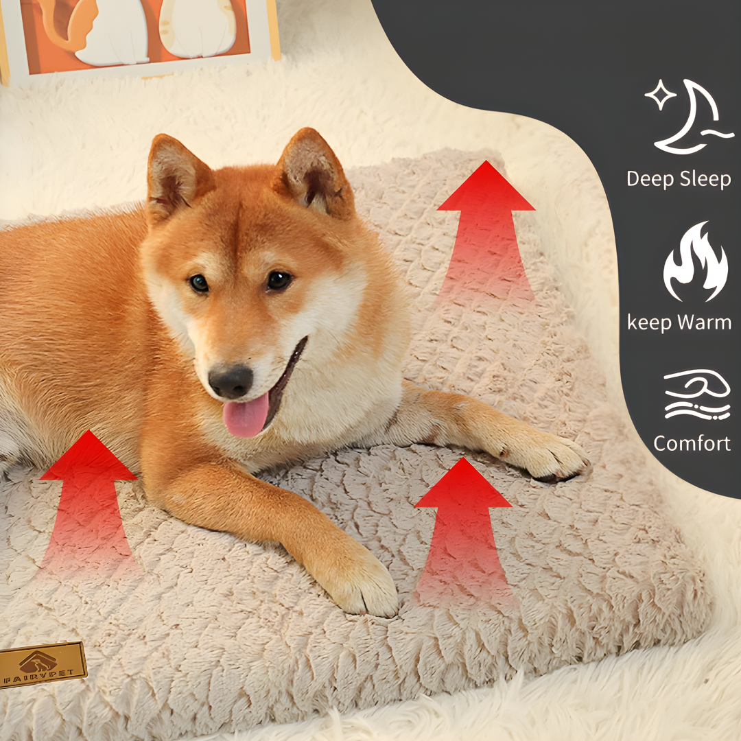 Orthopaedic Dog Bed With Washable Faux Fur Cover And Joint Support Foam Core