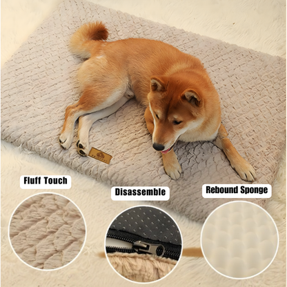 Orthopaedic Dog Bed With Washable Faux Fur Cover And Joint Support Foam Core
