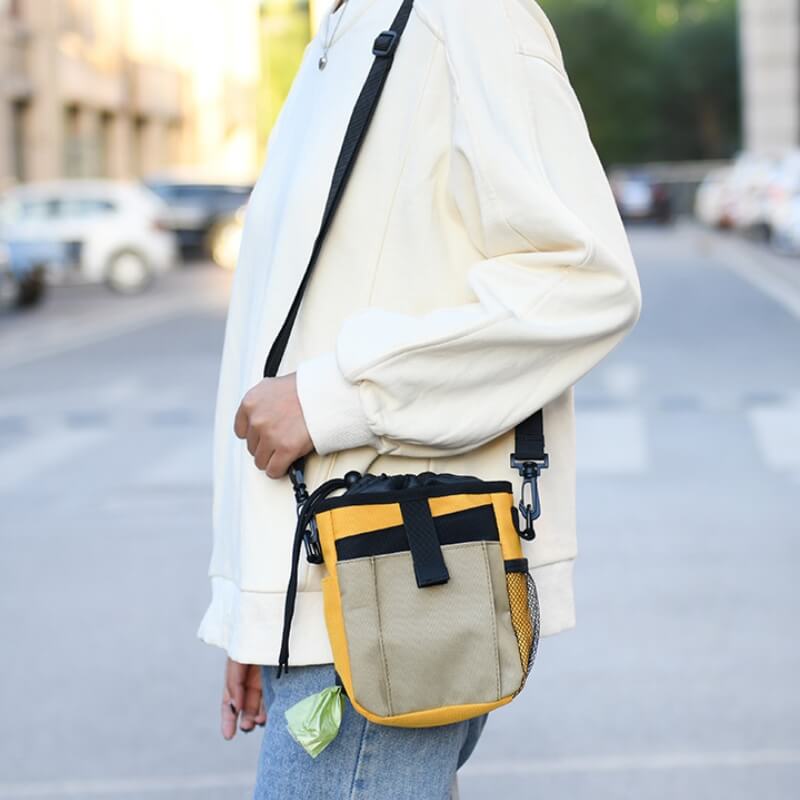 Waterproof Dog Treat Training Bag With Adjustable Strap And Multiple Pockets